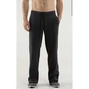 Lululemon Post Gravity Sweat Pants•Men M•Heathered Black Grey Heavyweight M5153R